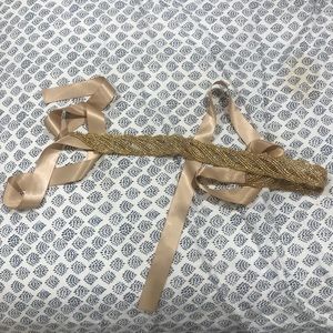 Sparkly golden bridal sash from Etsy